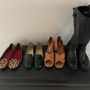 Women's shoe lot: Ecco, Sorel, Cole Haan, Nisolo 9.5